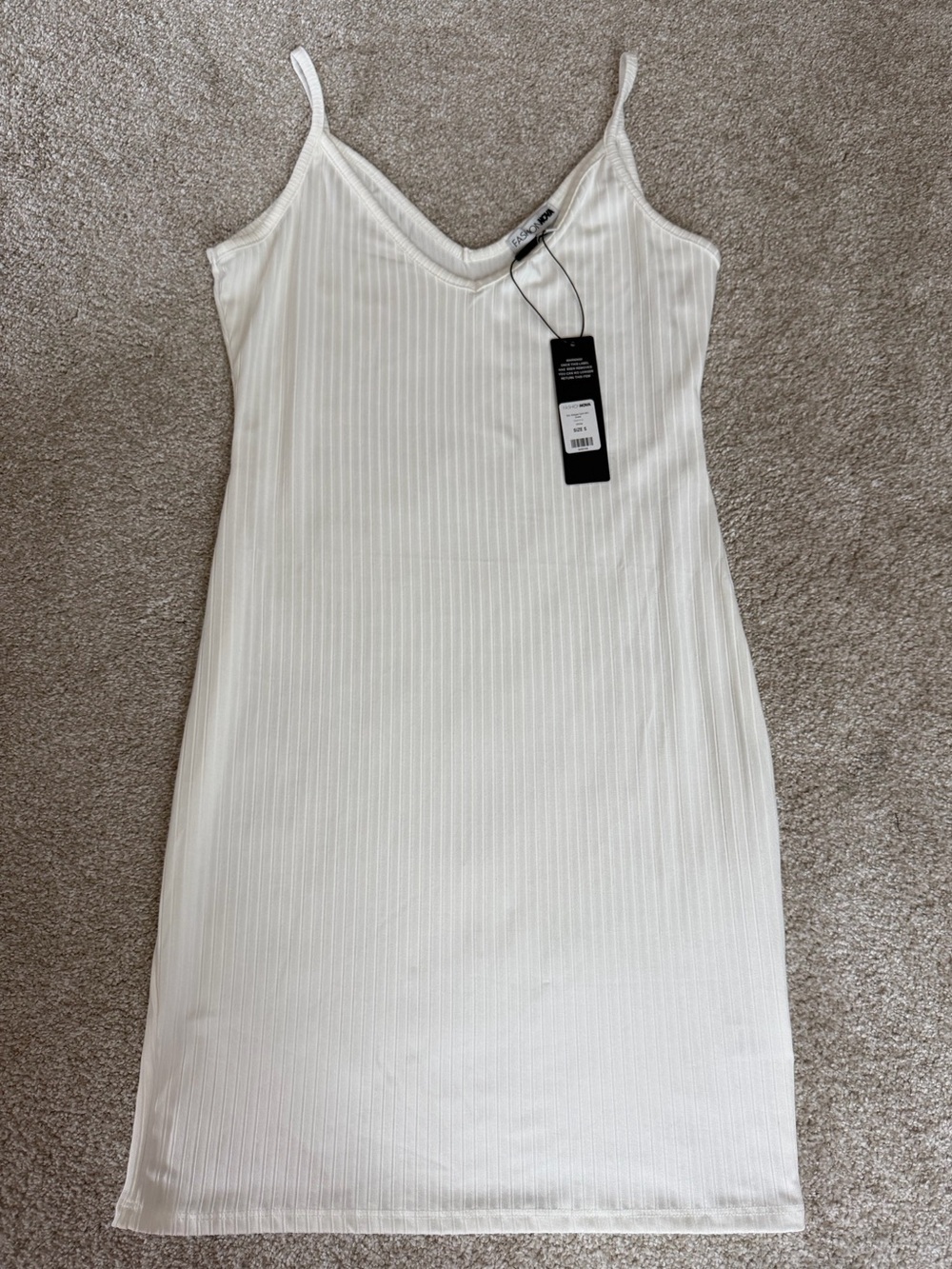 NWT Fashion Nova white ribbed dress